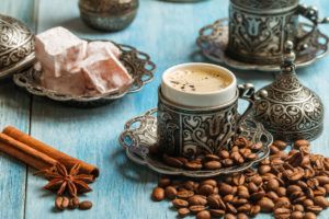 A cup of Turkish coffee. 
